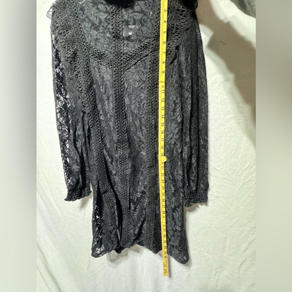 NWT Cable & Gauge Black Lace Long Sleeve High Neck Dress Size Large - Picture 6 of 8